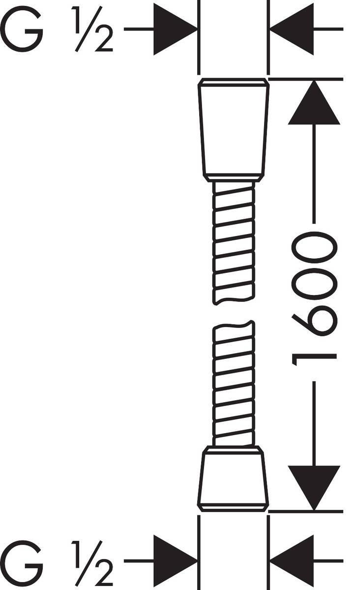 Hansgrohe Sensoflex Душевой шланг металлический 160 см Хром, 28136000 - Изображение 2