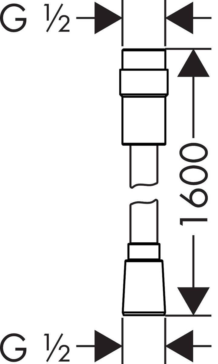 Hansgrohe Isiflex Душевой шланг 160 см с регулировкой напора Хром, 28248000 - Изображение 2