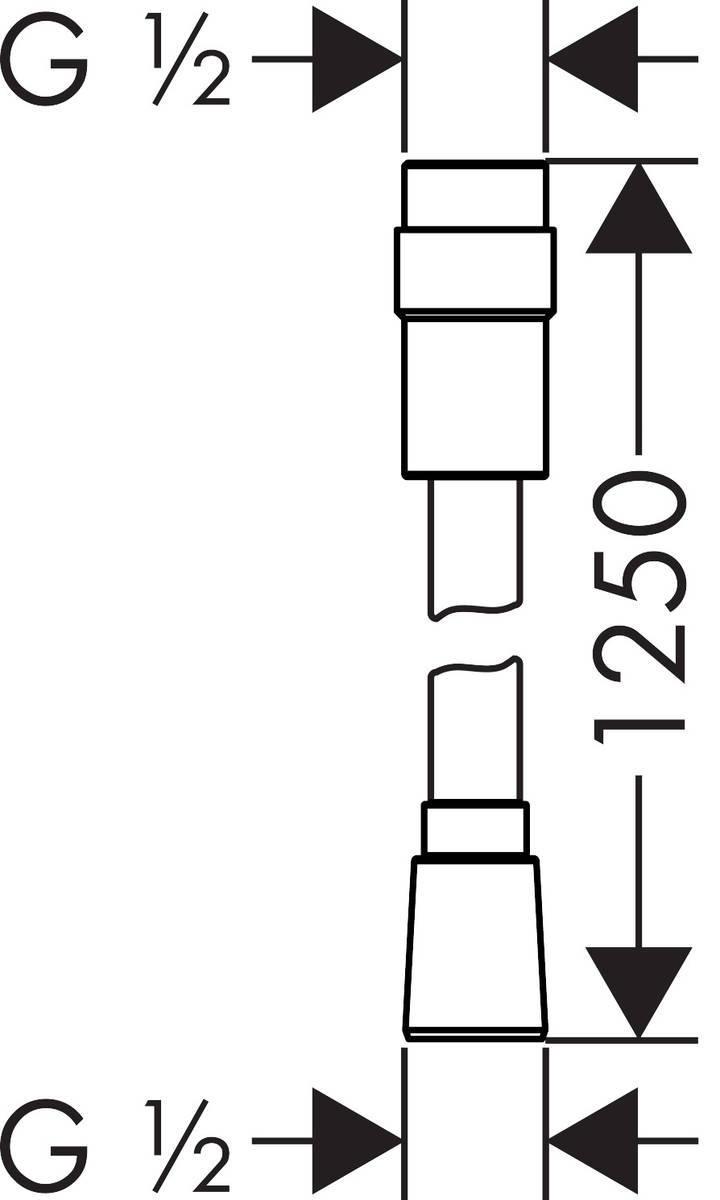 Hansgrohe Isiflex Душевой шланг 125 см с регулировкой напора хром 28249000 - Изображение 2