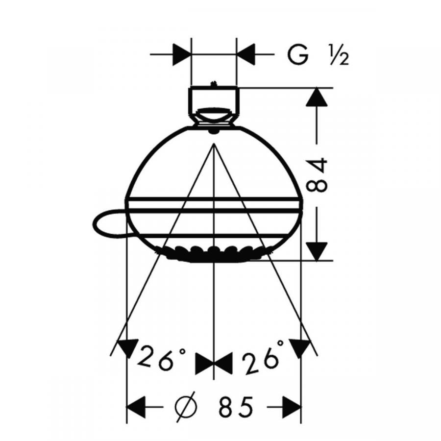 Hansgrohe Crometta 85 Верхний душ Vario хром 28424000 - Изображение 2