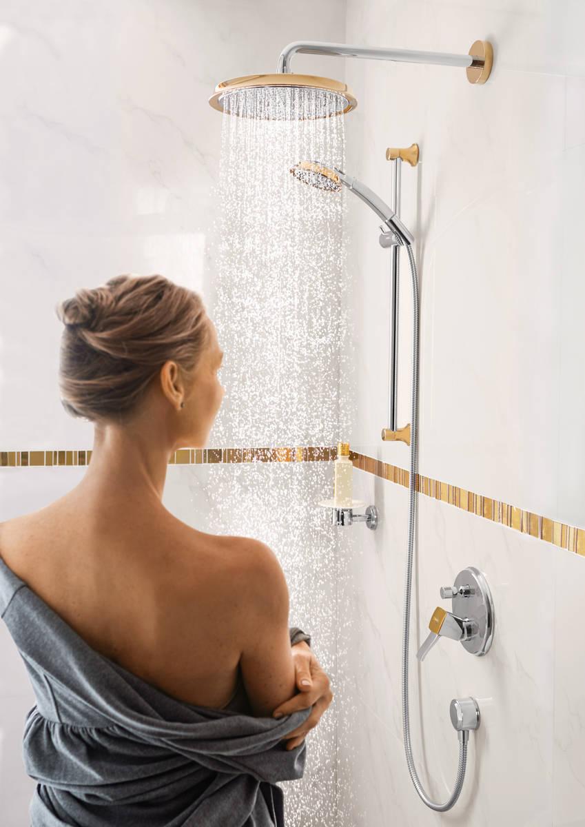 Hansgrohe Metropol Classic Смеситель для ванны однорычажный с рычаговой рукояткой СМ Хром/Золото 31345090 - Изображение 5