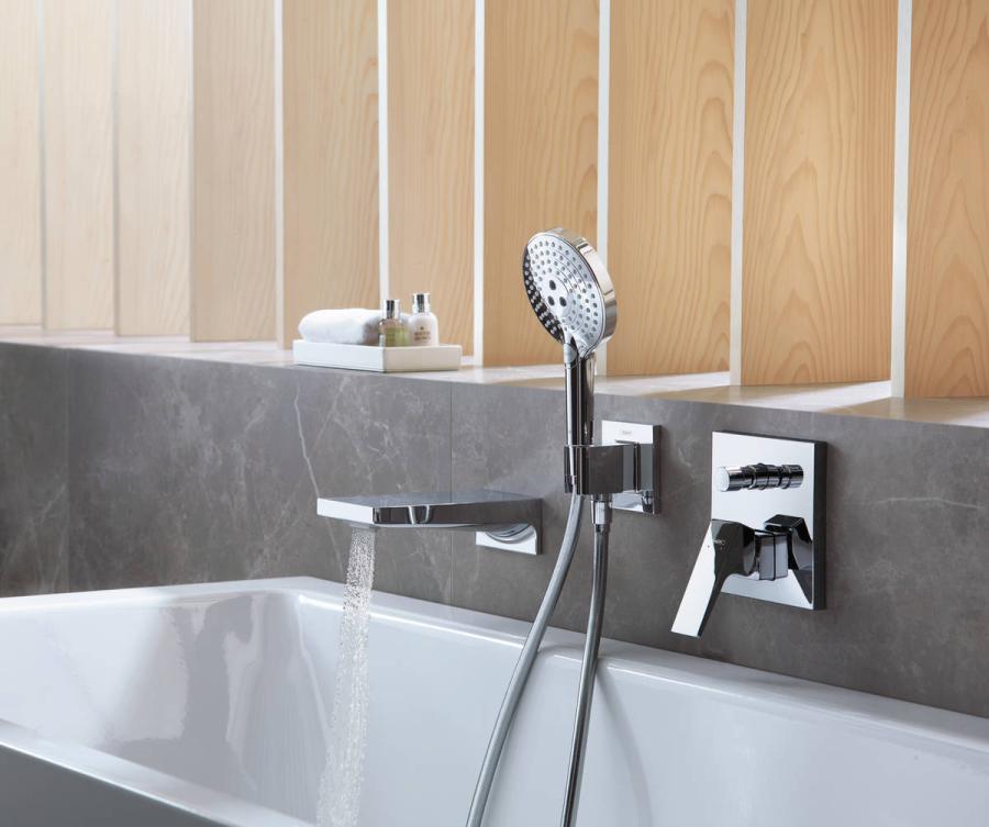 Hansgrohe Metropol Смеситель для ванны, однорычажный, с рычаговой рукояткой, со встроенной защитной комбинацией, СМ Шлифованная Бронза, 32546140 - Изображение 7
