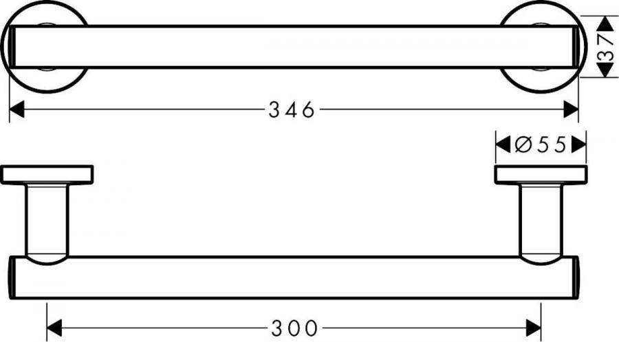 Hansgrohe Logis Universal Поручень Хром, 41713000 - Изображение 2