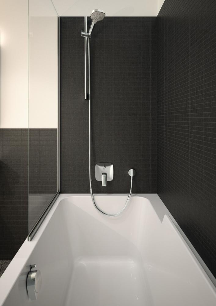 Hansgrohe Logis Смеситель для ванны, однорычажный, СМ, со встроенной защитной комбинацией Хром, 71407000 - Изображение 2