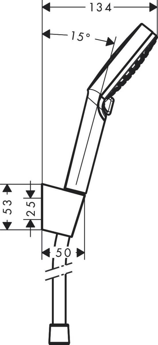 Hansgrohe Crometta Душевой набор Vario с держателем и шлангом 125 см хром-белый матовый 26691400 - Изображение 4