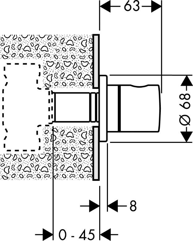 Hansgrohe запорный вентиль (внешняя часть) хром 15972000 - Изображение 2