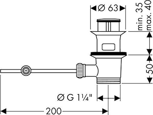 Hansgrohe Metris Classic Смеситель для раковины с высоким изливом и сливным гарнитуром Хром 31078000 - Изображение 6