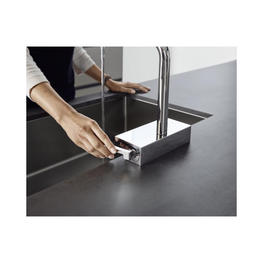 Hansgrohe Aquno Select M81 Кухонный смеситель однорычажный 250 с вытяжным душем 2jet sBox черный 73830670 - Изображение 5