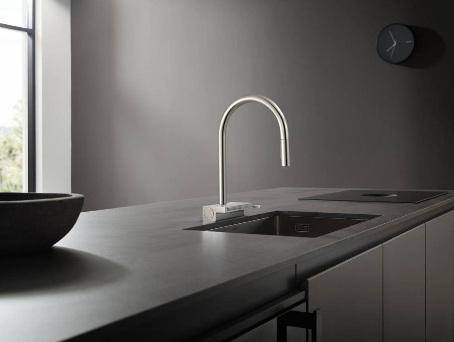 Hansgrohe Aquno Select M81 Кухонный смеситель однорычажный, 170, с вытяжным душем, 3jet Хром, 73837000 - Изображение 5