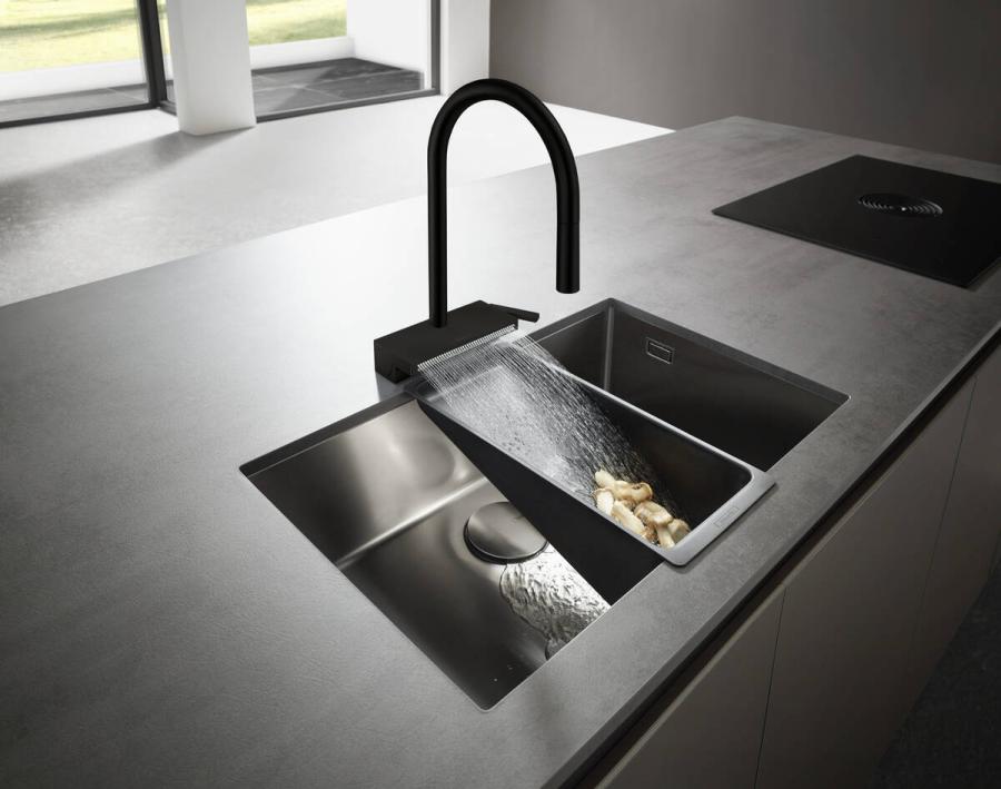 Hansgrohe Aquno Select M81 Кухонный смеситель однорычажный 170 с вытяжным душем 3jet сталь 73837800 - Изображение 7