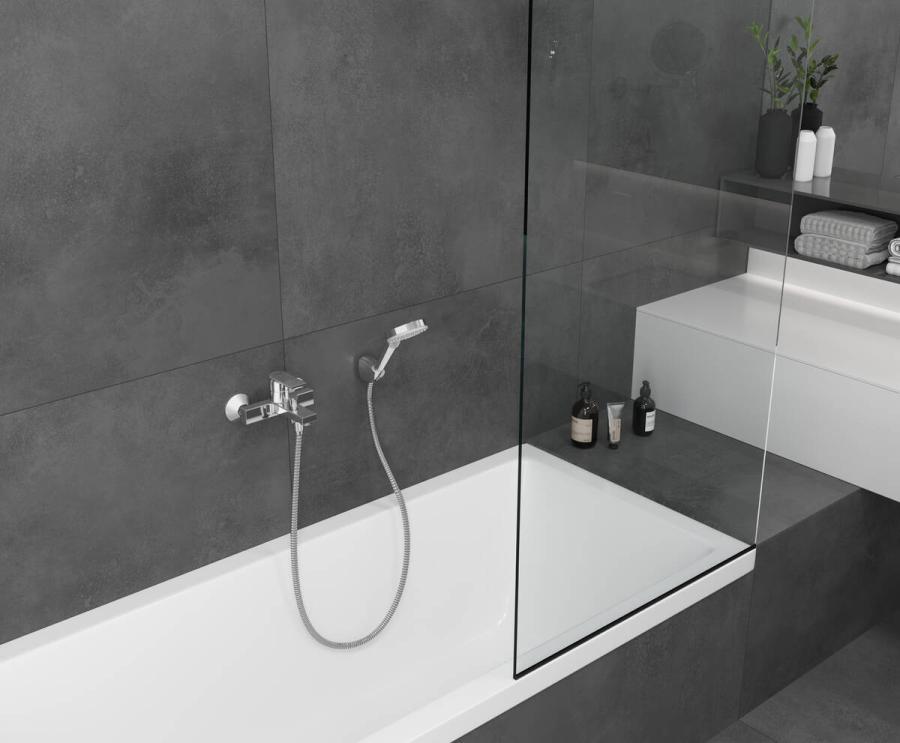 Hansgrohe Vernis Shape Смеситель для ванны однорычажный внешнего монтажа черный матовый 71450670 - Изображение 4