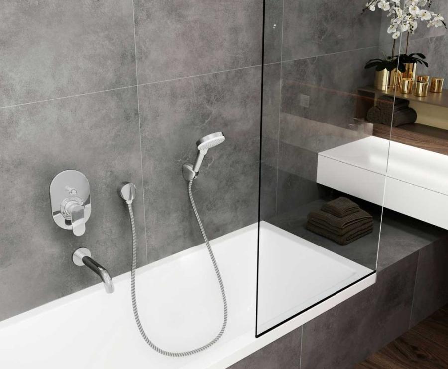 Hansgrohe Vernis Shape Смеситель для ванны, однорычажный, скрытого монтажа Черный Матовый, 71458670 - Изображение 4