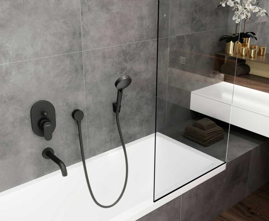 Hansgrohe Vernis Shape Смеситель для ванны, однорычажный, скрытого монтажа Черный Матовый, 71458670 - Изображение 5