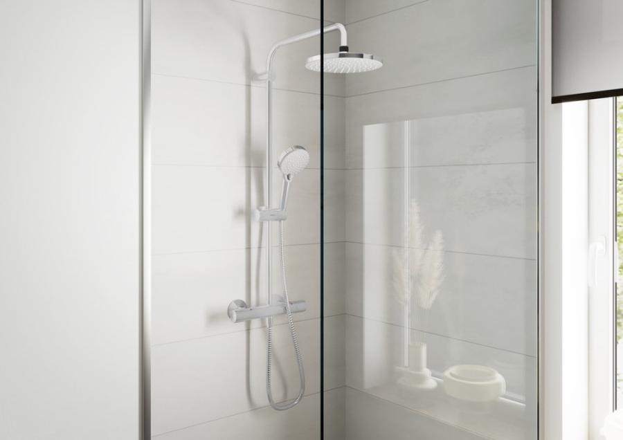 Hansgrohe Vernis Blend Showerpipe 200 1jet EcoSmart с термостатом Черный Матовый, 26089670 - Изображение 4