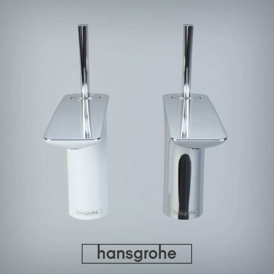 Hansgrohe PuraVida смеситель для раковины с гигиеническим душем хром-белый матовый 15275400 - Изображение 8