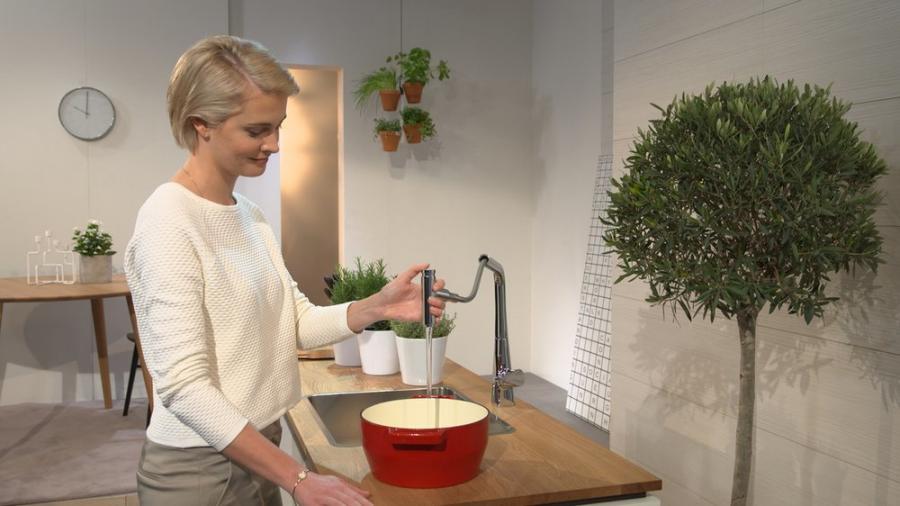 Hansgrohe Metris смеситель для кухни однорычажный с выдвижным душем хром хром 14820000 - Изображение 9