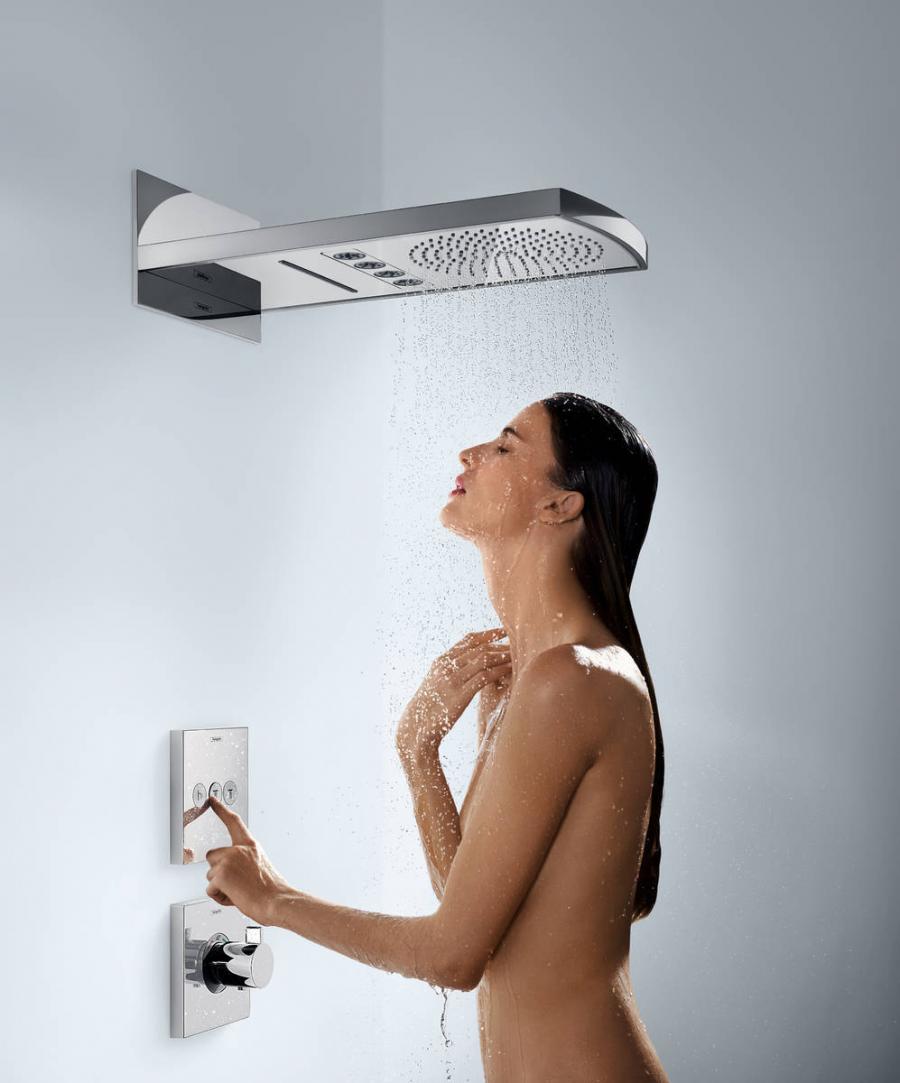 Hansgrohe ShowerSelect Термостат ShowerSelect HighFlowShoferSelect термостат для душа скрытый монтаж белый матовый 15760700 - Изображение 4