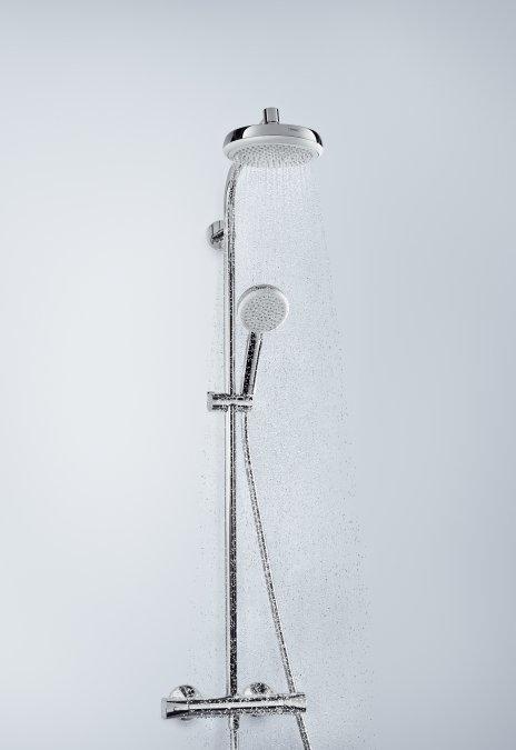 Hansgrohe Crometta 160 1jet Showerpipe душевая система хром-белый 27264400 - Изображение 2