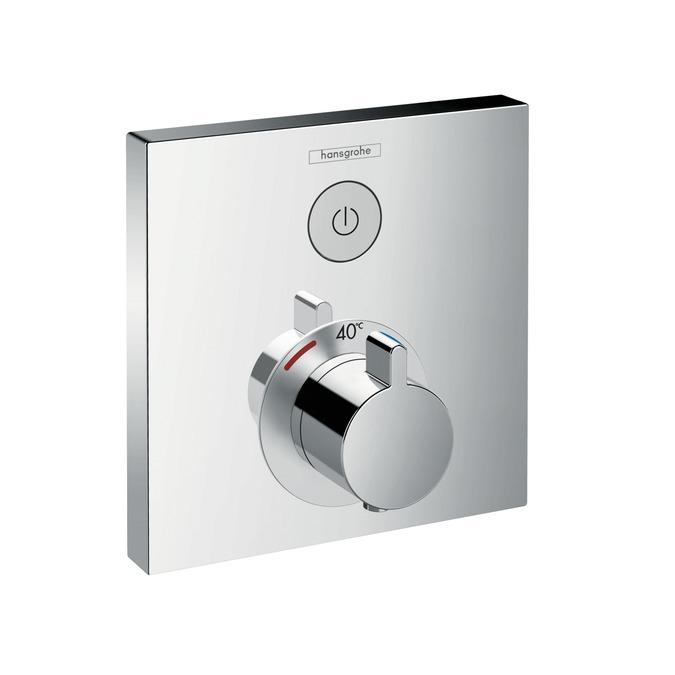 Hansgrohe Select Термостатический смеситель для душа с запорным вентилем (внешняя часть) хром 15762000 - Изображение 1