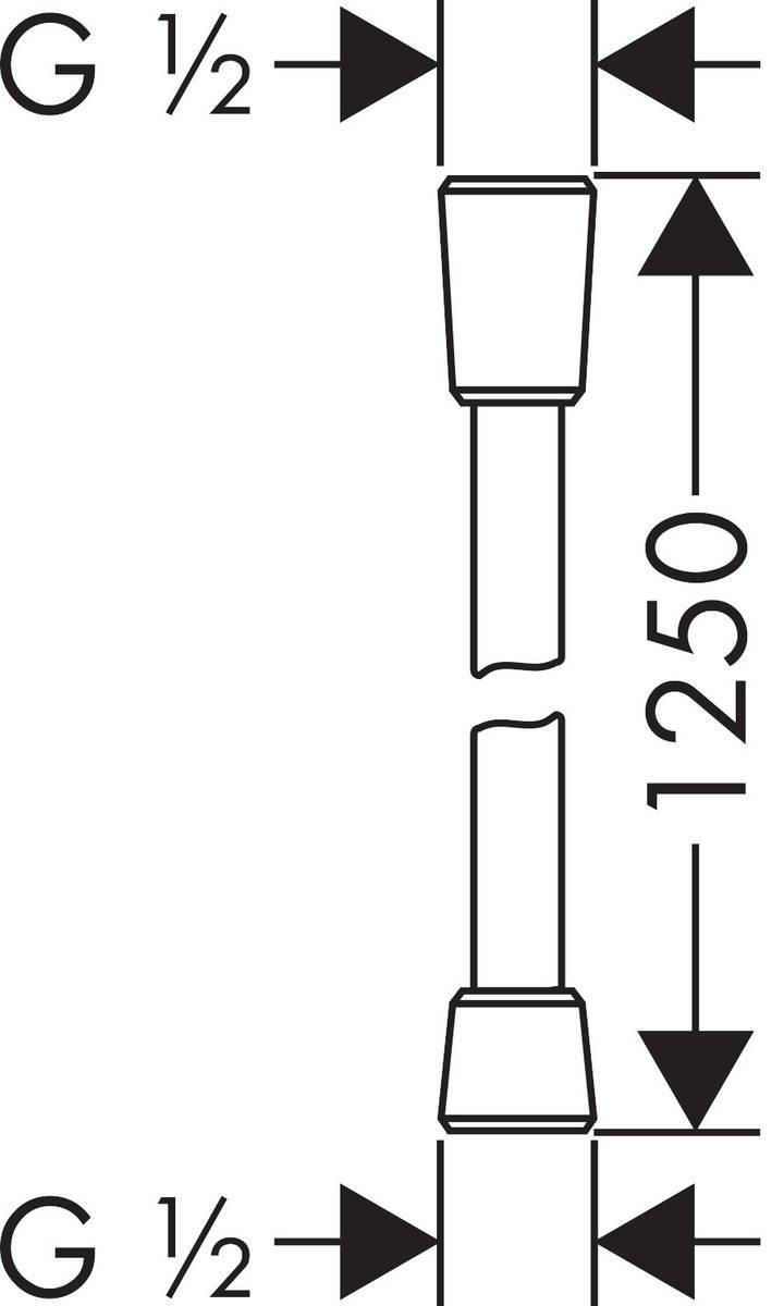 Hansgrohe Comfortflex Душевой шланг 125 см хром 28167000 - Изображение 2