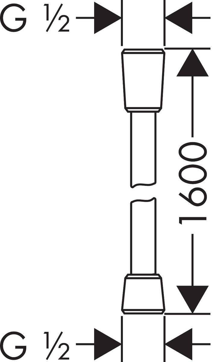 Hansgrohe Comfortflex Душевой шланг 160 см хром 28168000 - Изображение 3