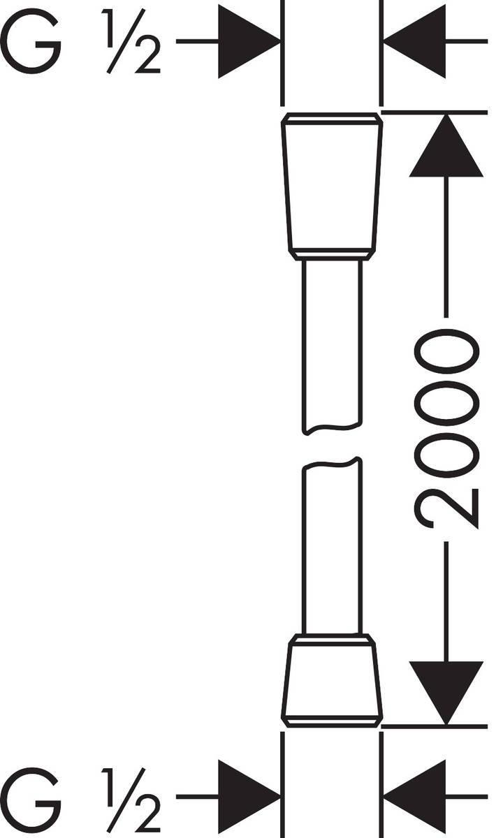 Hansgrohe Comfortflex Душевой шланг 200 см хром 28169000 - Изображение 2