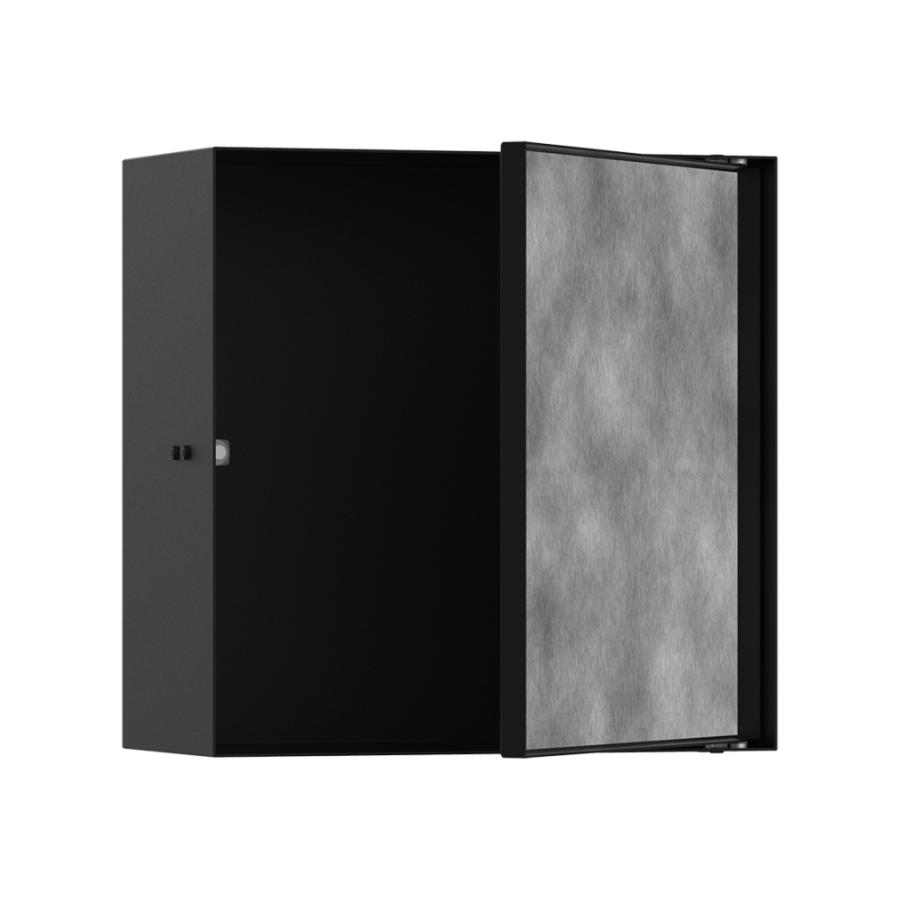 Hansgrohe XtraStoris Rock Настенный короб 300/300/140 с дверью для облицовки плиткой черный матовый 56091670 - Изображение 1