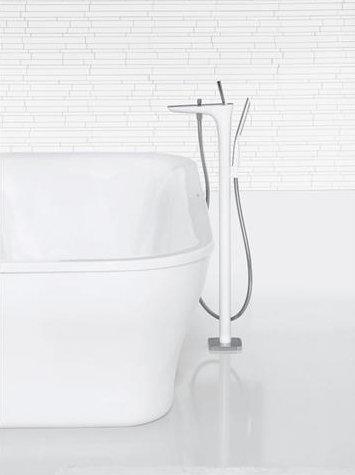 Hansgrohe PuraVida Смеситель для ванны однорычажный напольный 1/2 хром-белый 15473400 - Изображение 3