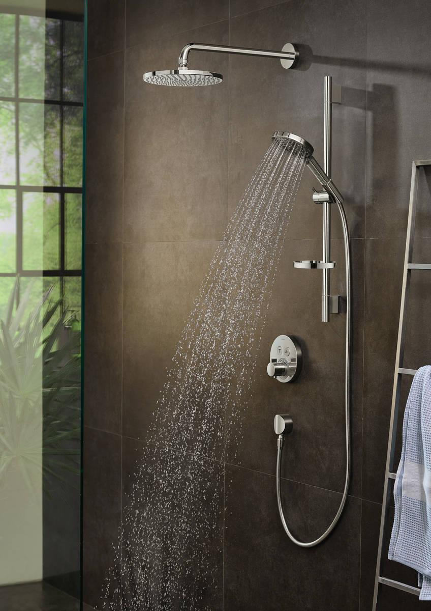 Hansgrohe Термостат ShowerSelect S, для 2 потребителей, скрытый монтаж Шлифованный Черный Хром, 15743340 - Изображение 12