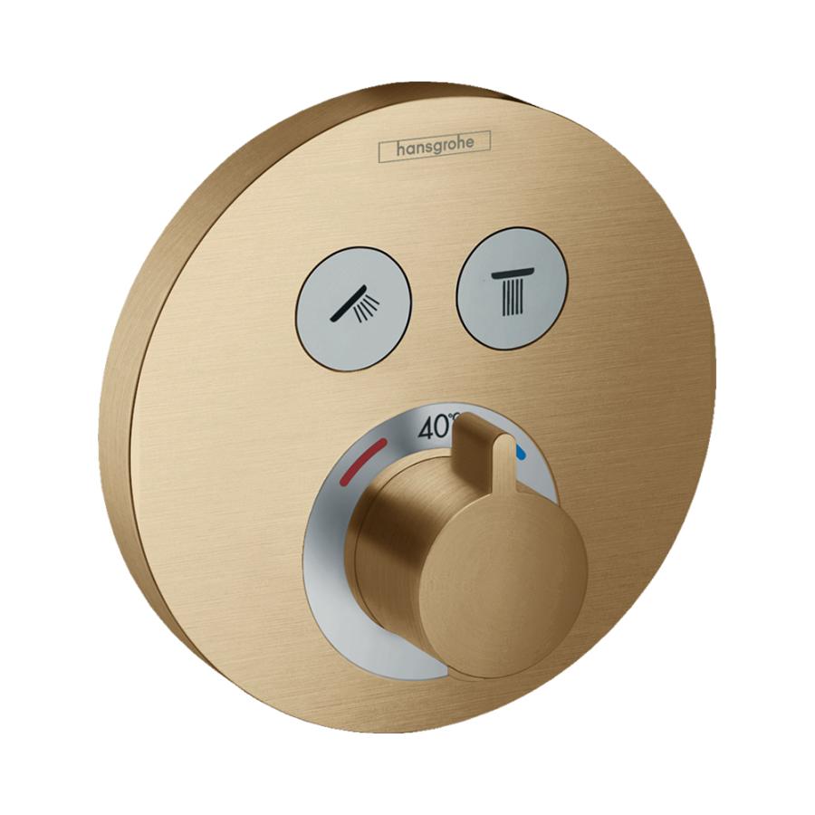 Hansgrohe Термостат ShowerSelect S, для 2 потребителей, скрытый монтаж Шлифованный Черный Хром, 15743340 - Изображение 3