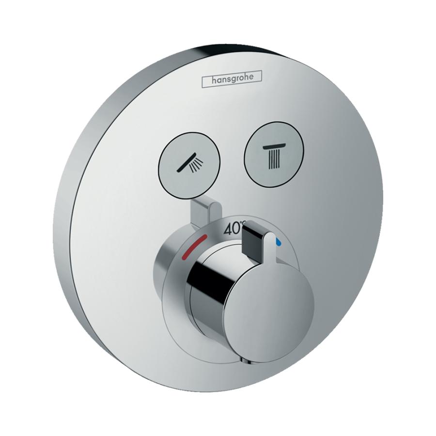Hansgrohe Термостат ShowerSelect S для 2 потребителей скрытый монтаж Белый Матовый 15743700 - Изображение 2