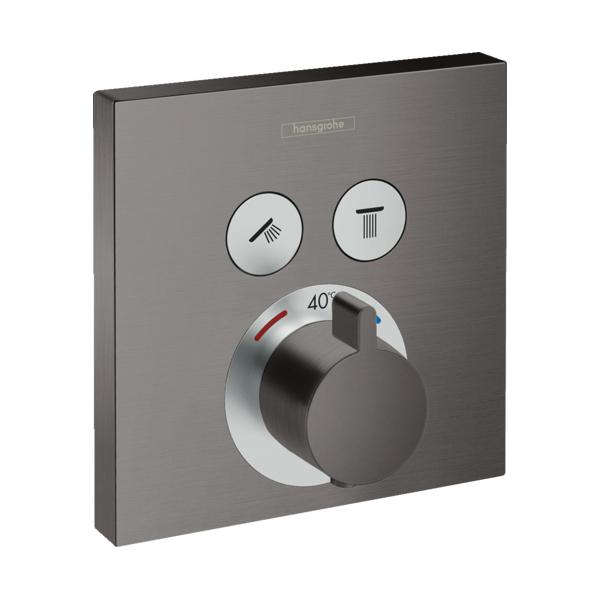 Hansgrohe ShowerSelect Термостат скрытого монтажа для 2 потребителей Полированное Золото 15763990 - Изображение 4