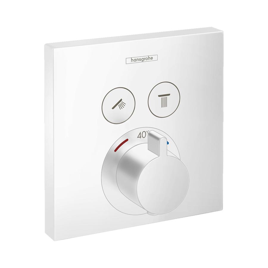 Hansgrohe ShowerSelect Термостат скрытого монтажа для 2 потребителей белый матовый 15763700 - Изображение 6