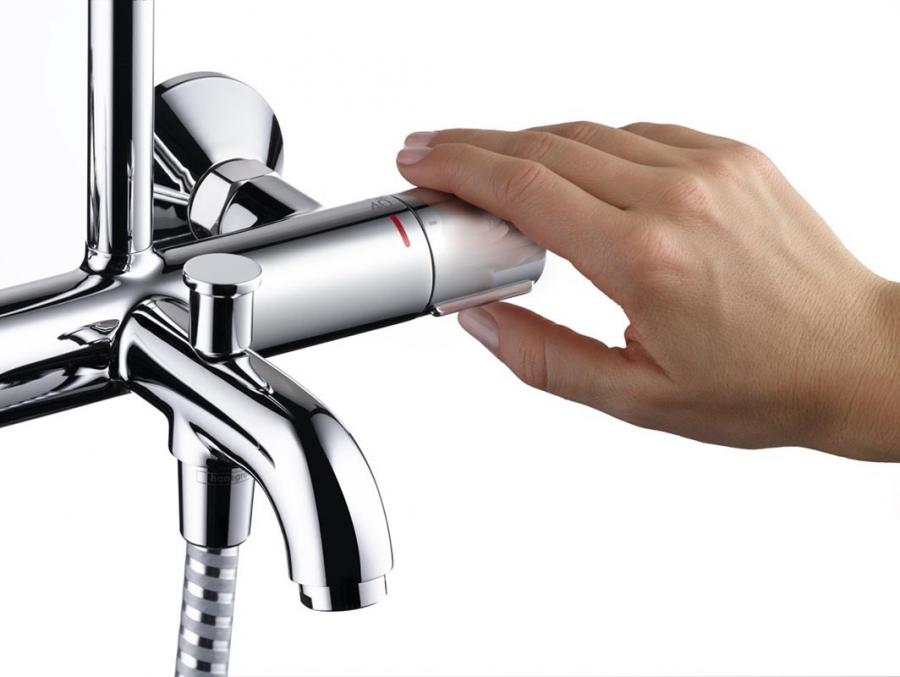 Hansgrohe Vernis Shape Showerpipe 230 1jet с термостатом для ванны Хром, 26284000 - Изображение 3