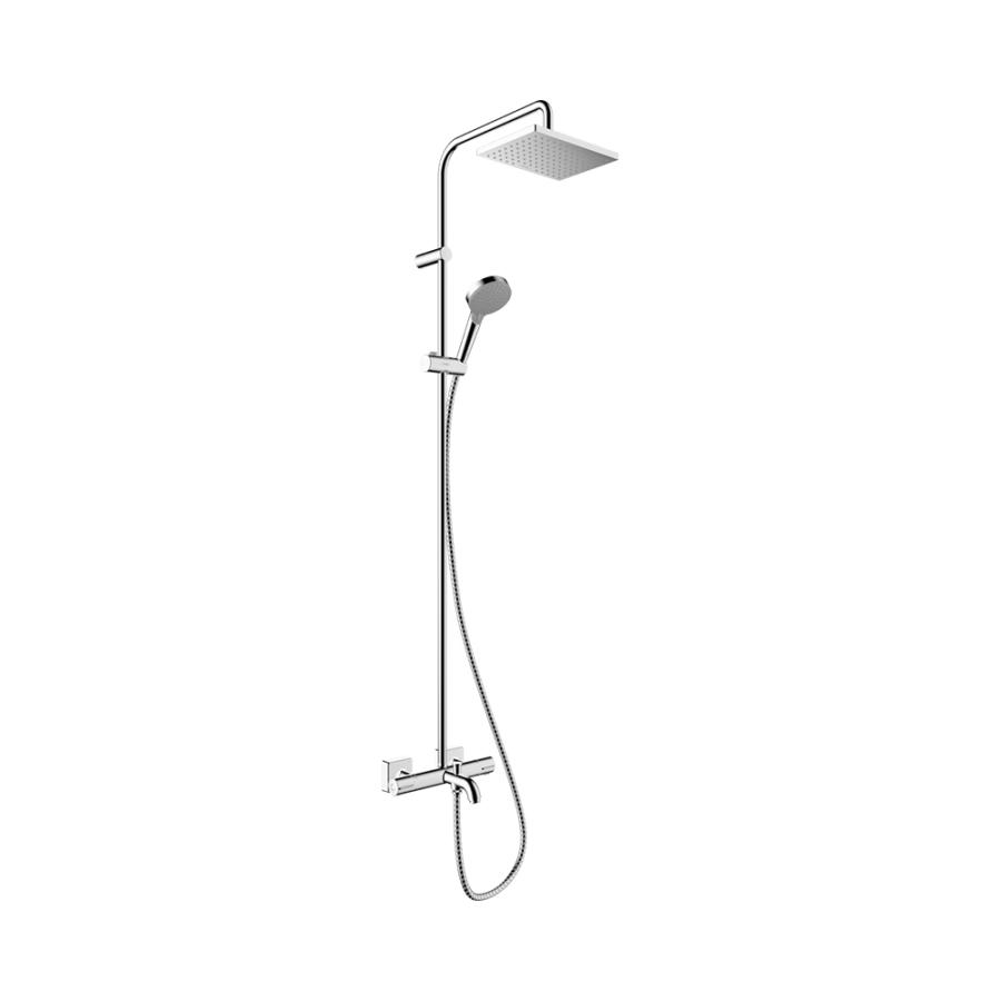 Hansgrohe Vernis Shape Showerpipe 230 1jet EcoSmart с термостатом для ванны Хром, 26098000 - Изображение 1