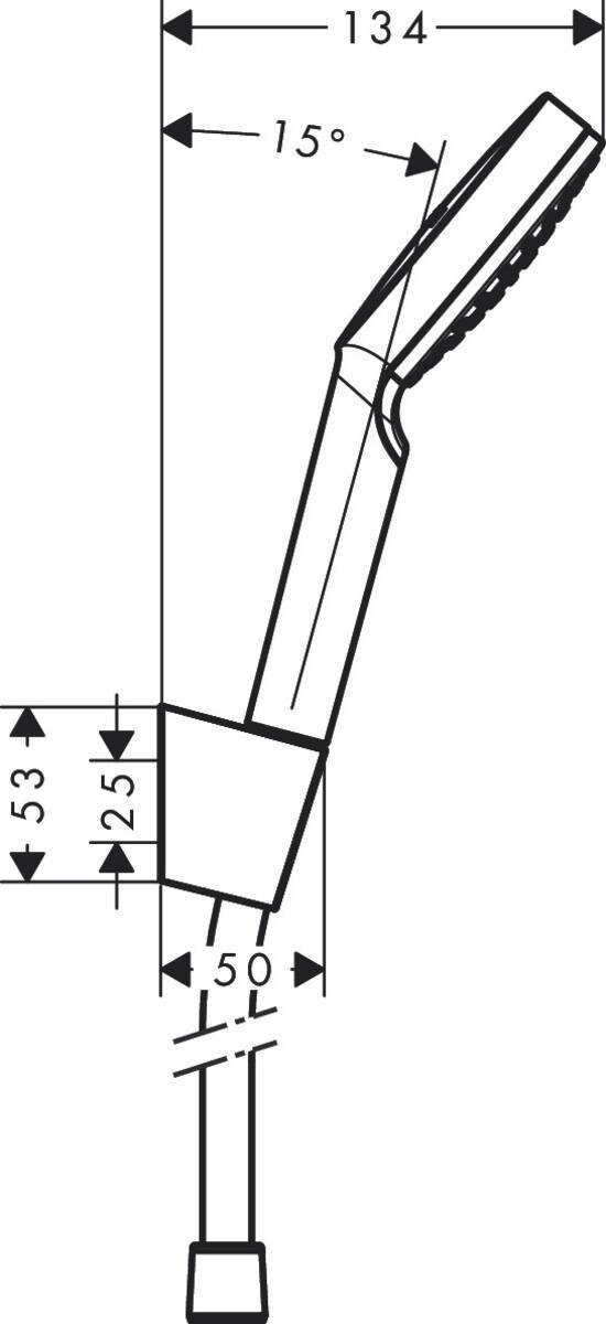 Hansgrohe Crometta Душевой набор 1jet EcoSmart 9 л/мин с держателем и шлангом 125 см хром-белый 26568400 - Изображение 3