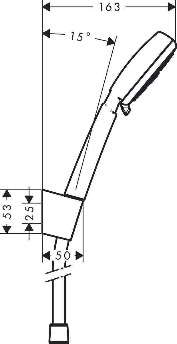 Hansgrohe Crometta 100 Душевой набор Vario с держателем и шлангом 125 см Белый/Хром, 26666400 - Изображение 2
