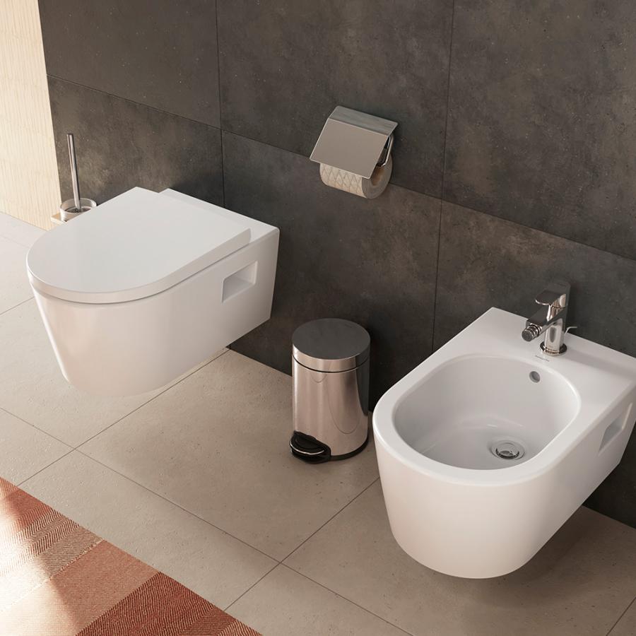 Hansgrohe EluPura Original S Унитаз подвесной 540х360 безободковый с сиденьем без микролифта изображение