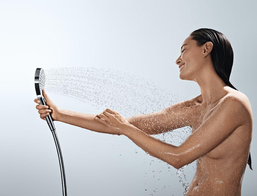 Hansgrohe Croma Select S Ручной душ Multi EcoSmart 9 л/мин хром-белый матовый 26801400 - Изображение 7