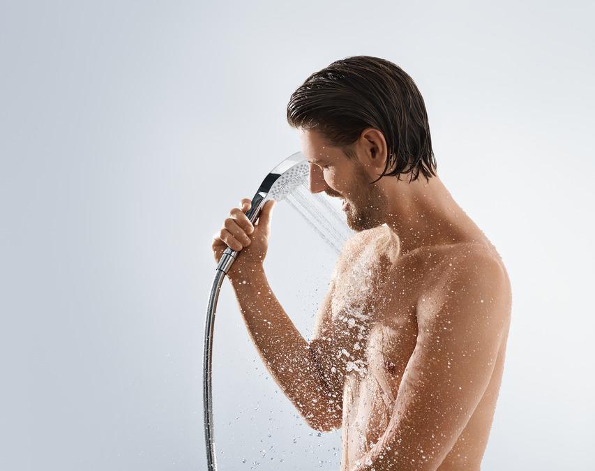 Hansgrohe Croma Select S Ручной душ Multi EcoSmart 9 л/мин хром-белый матовый 26801400 - Изображение 8