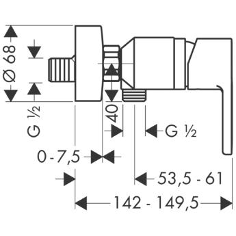 Hansgrohe Metris S смеситель для душа хром 31660000 - Изображение 2