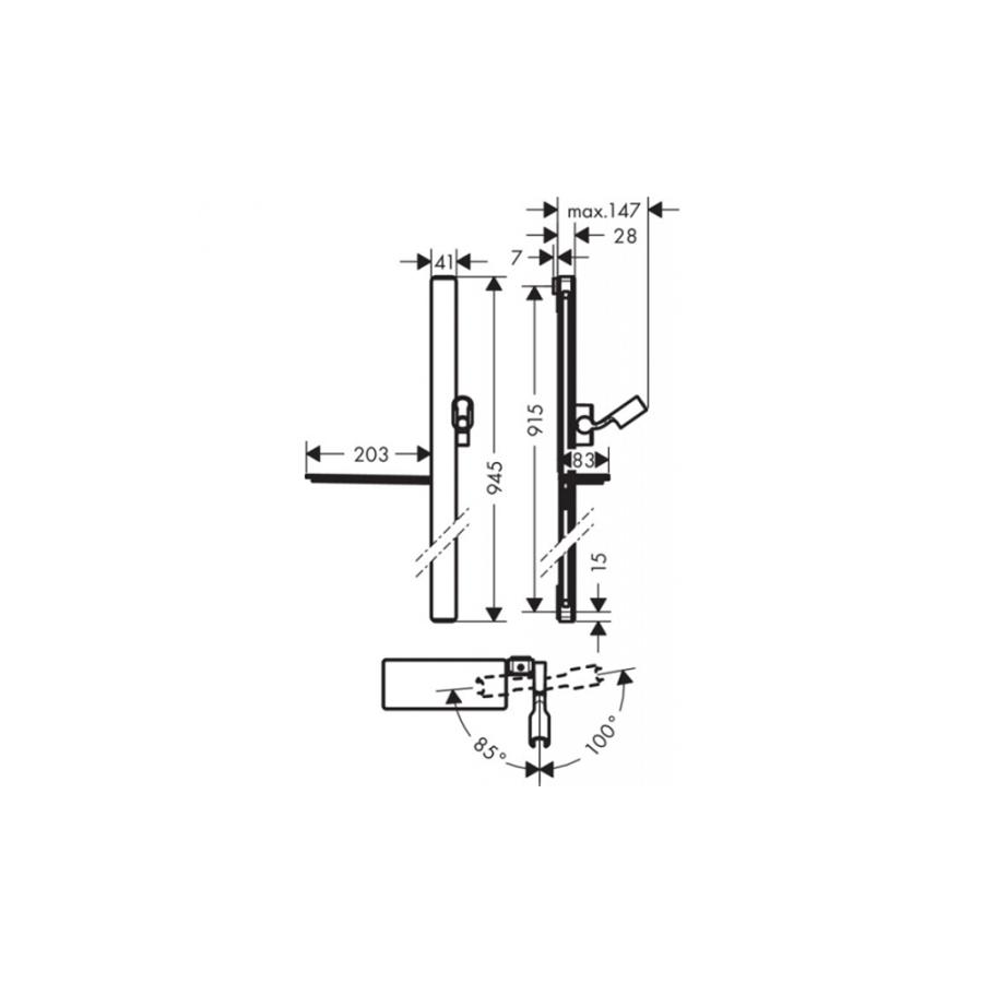 Hansgrohe Душевая штанга Unica E 900 мм