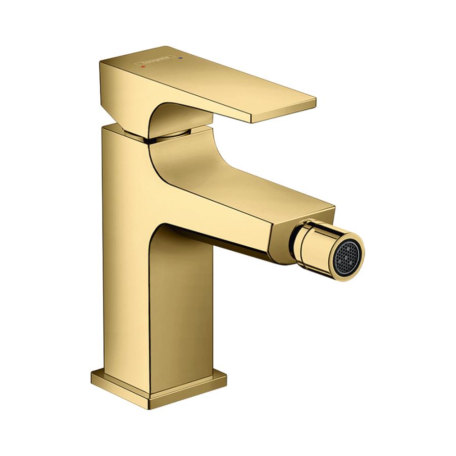 Hansgrohe Metropol Смеситель для биде однорычажный со сливным клапаном Push-Open Полированное Золото 32520990 - Изображение 1