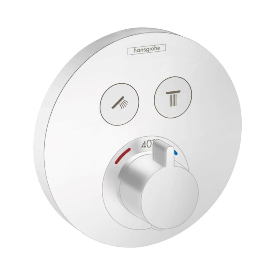 Hansgrohe Термостат ShowerSelect S для 2 потребителей скрытый монтаж Белый Матовый 15743700 - Изображение 1