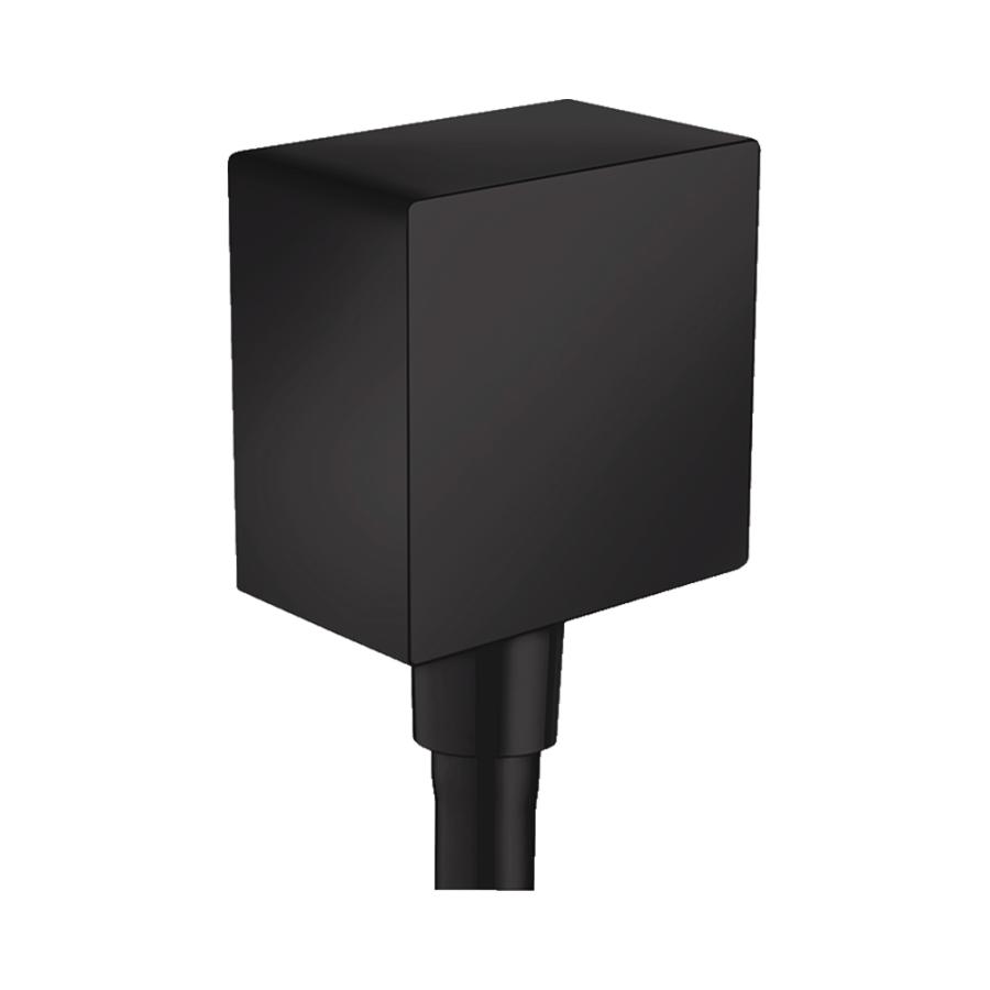 Hansgrohe FixFit Шланговое подсоединение Square с клапаном обратного тока Черный Матовый, 26455670 - Изображение 1