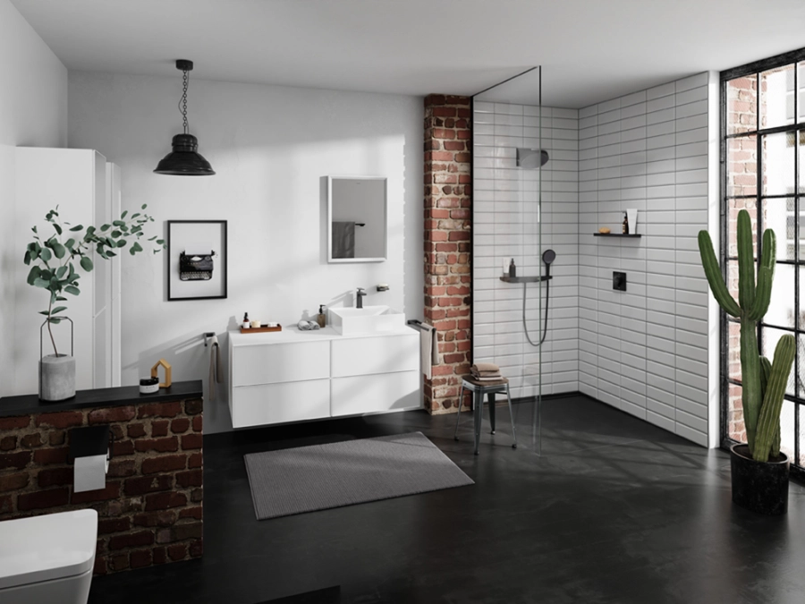 Купить Hansgrohe Rainfinity Porter полка со шланговым подключением 500 держатель слева