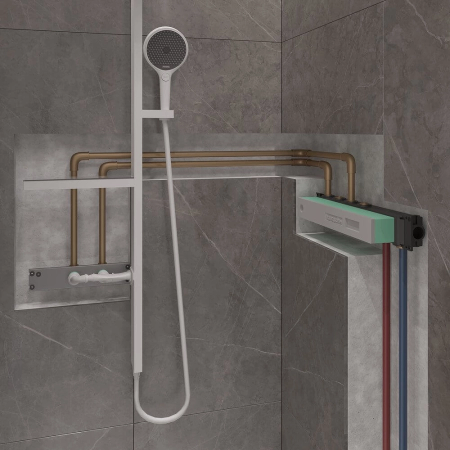 Hansgrohe Rainfinity Showerpipe 360 Душевой набор скрытого монтажа белый  матовый 26842700