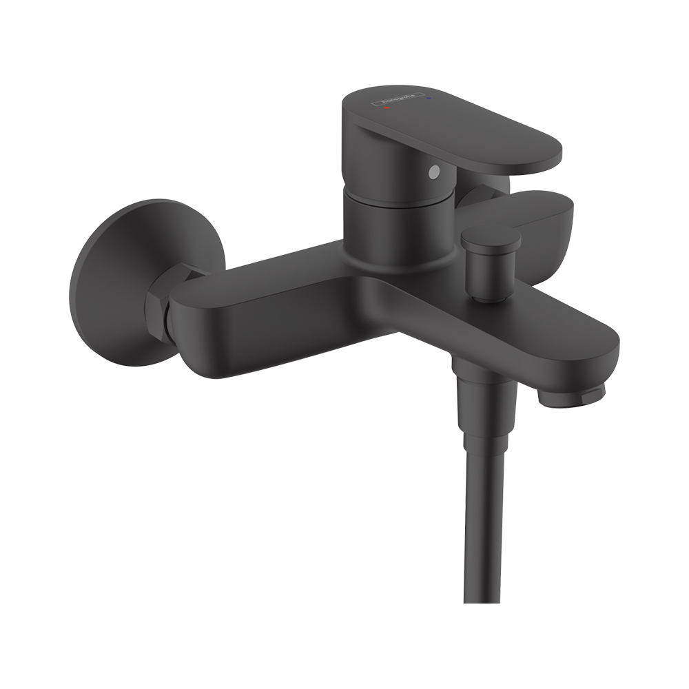 Hansgrohe Vernis Blend Смеситель для ванны однорычажный внешнего монтажа, черный матовый