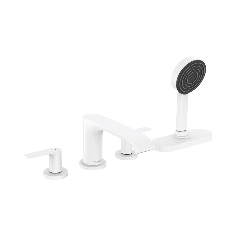 Hansgrohe Vivenis Смеситель на край ванны на 4 отверстия с sBox, белый матовый