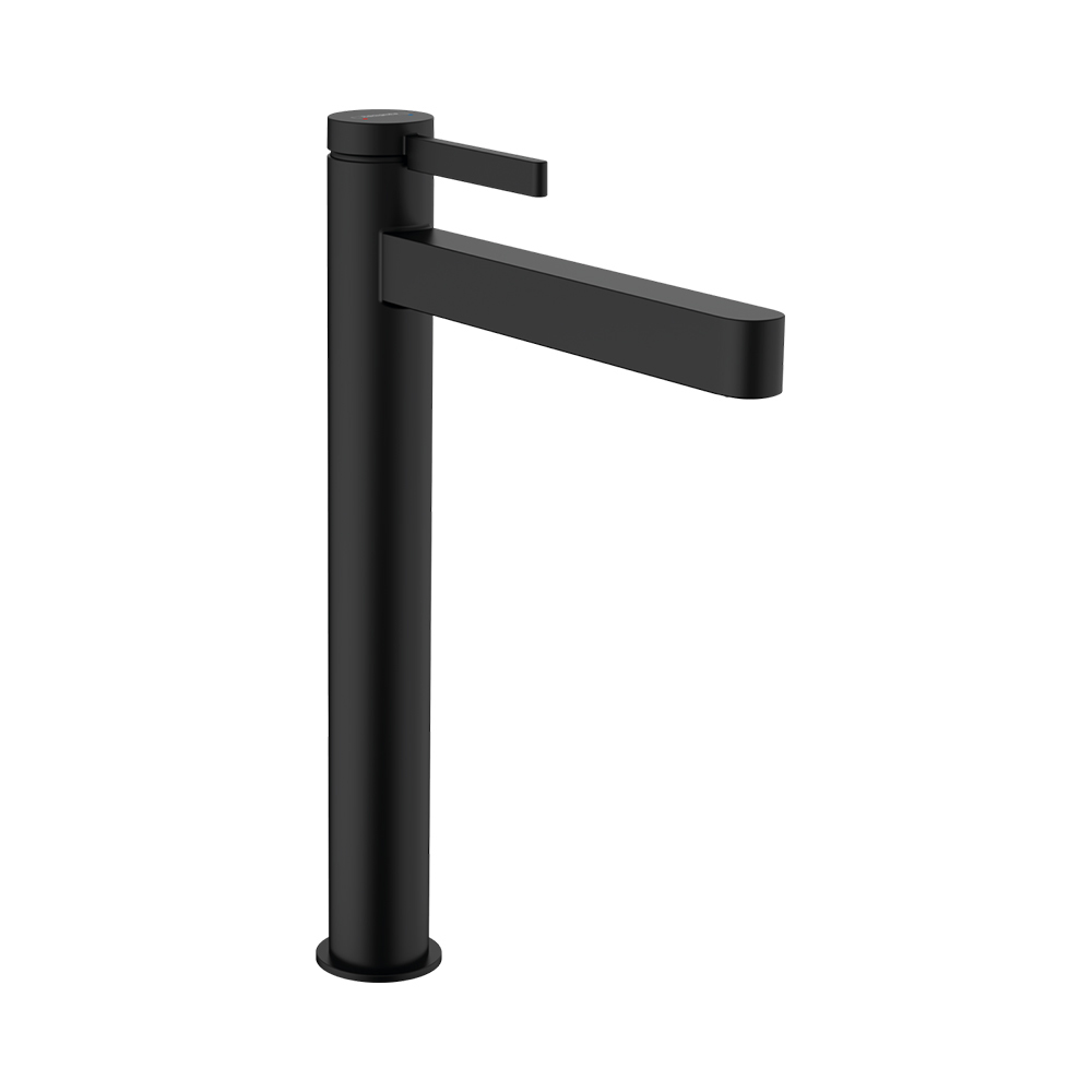 Hansgrohe Finoris Смеситель для раковины однорычажный со сливным клапаном Push-Open, черный матовый